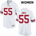 Women's Ohio State Buckeyes #55 Matthew Jones White Nike NCAA College Football Jersey Lifestyle MCX7544IH